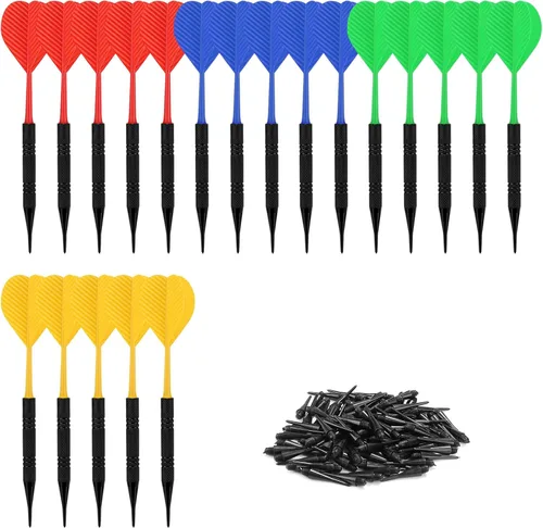 Miniatura 13 de Accmor Soft Tip Darts, Bar Dart, Plastic Tip Darts Set, Attach Extra 100 Black 2BA Replacement Tips, Soft Tip Darts for Electronic/Plastic Dartboard