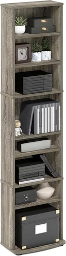 Miniatura 16 de FURINNO JAYA Torre de almacenamiento multimedia de 6 niveles, Espresso