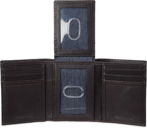 Miniatura 6 de Levis Mens Trifold Wallet-Sleek and Slim Includes Id Window and Credit Card Holder