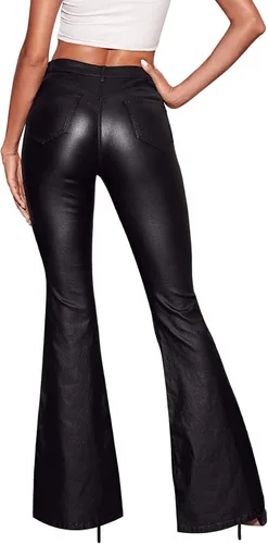 Miniatura 2 de SweatyRocks Pantalones de mezclilla casuales de cintura alta para mujer, jeans largos y elásticos