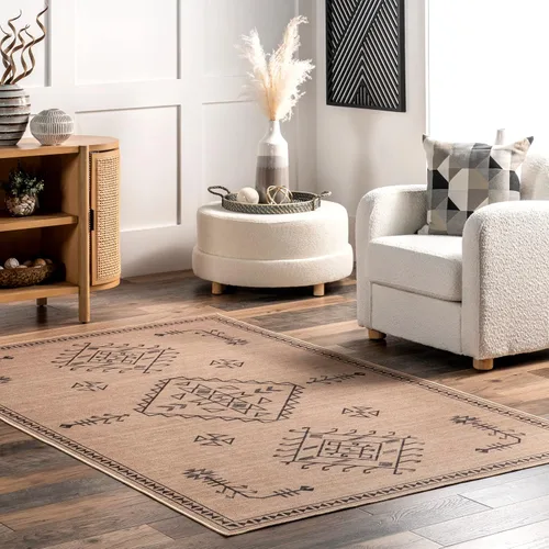 Miniatura 14 de nuLOOM Kasie Natural - Alfombra de 5 x 8 pies, lavable a máquina, antideslizante, para sala de estar, dormitorio, habitación de los niños, 2-Natural