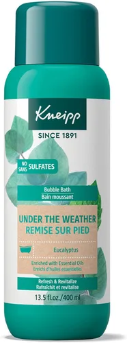 Kneipp Under The Weather - Baño de burbujas de eucalipto para aromaterapia, bueno para el bienestar respiratorio, vegano, sin sulfato, 13.5 onzas