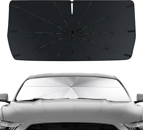Miniatura 11 de D-Lumina - Parasol plegable para parabrisas para Dodge Ram 1500 2009-2018, protector de sol frontal que bloquea los rayos UV, accesorios para Plata