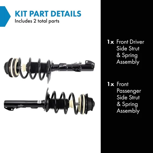 Miniatura 2 de TRQ Conjunto de Amortiguador y Resorte Delantero Cargado con Resorte Helicoidal Pre-ensamblado Compatible con Jeep Cherokee Limited AWD 14-22 Sin