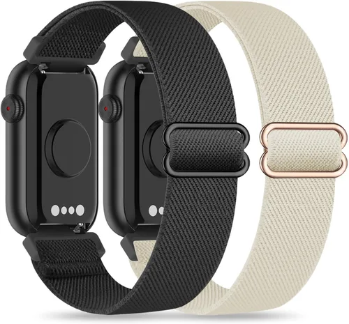 Miniatura 9 de Paquete de 2 bandas elásticas de nailon de 0.63 pulgadas compatibles con FITVII HM08/MorePro HM08/Amzhero-Runfit D26/KALINCO Slim Fitness Tracker