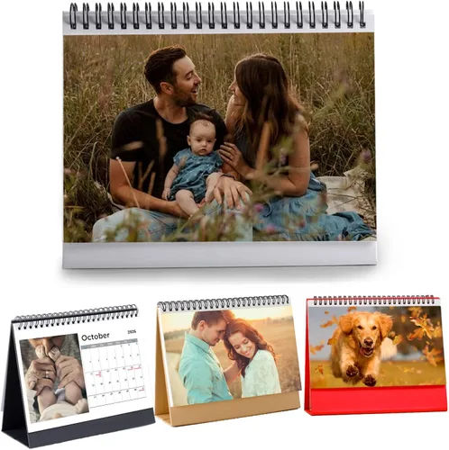 Calendario de escritorio personalizado 2026 con tu foto, calendario mensual de 13 imágenes, regalo de bricolaje para la escuela, oficina, uso