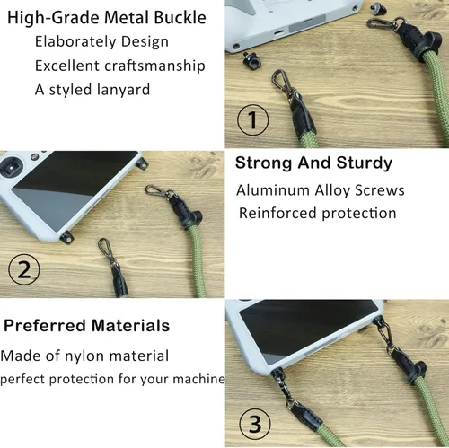 Miniatura 5 de Correa para el cuello para DJI Mavic 3/2/Air2S Drone Controller, DJI Mini 3 Pro Lanyard RC Correa de cuello, correa para el cuello anticaídas
