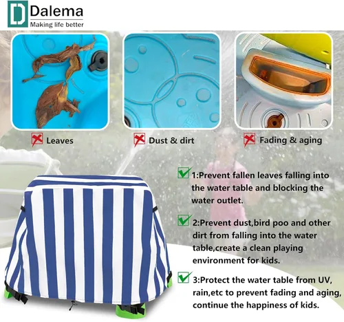 Miniatura 5 de Cubierta para mesa de agua para niños, resistente al aire libre, 600D, impermeable, anti-UV, a prueba de polvo, para niños, compatible con Step2