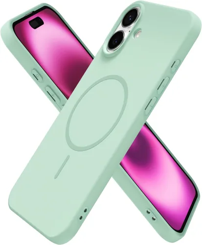 Miniatura 58 de oakxco Funda de silicona Mag Safe para iPhone 17 Pro Max, funda magnética delgada y fina compatible con carga inalámbrica MagSafe, bonita funda Negro
