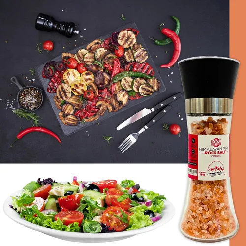 Miniatura 6 de Sal rosa del Himalaya de grano grueso a granel en frasco, cristales gourmet puros 100% naturales, contiene 84 minerales adecuados para exfoliantes