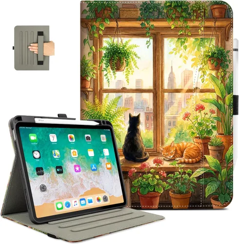 Miniatura 13 de Vimorco Estuche de Cuero para iPad Air 4ª/5ª 10.9, para iPad Air 11 6ª M2, para iPad Pro 11 pulgadas 4ª/3ª/2ª/1ª Generación, Soporte para Lápiz, Asa