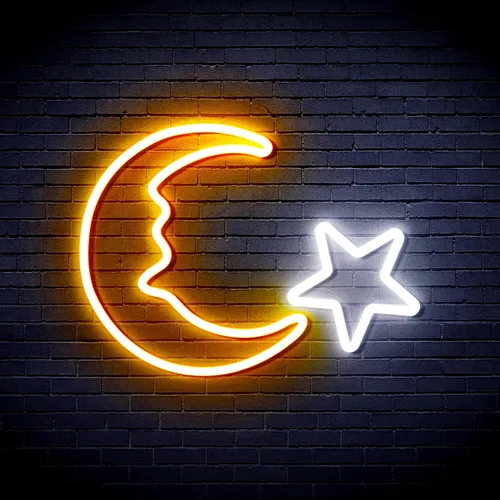 Miniatura 13 de ADVPRO Moon and Star Flex Silicone LED Neon Sign - Azul - st16s33-fnu0009-b