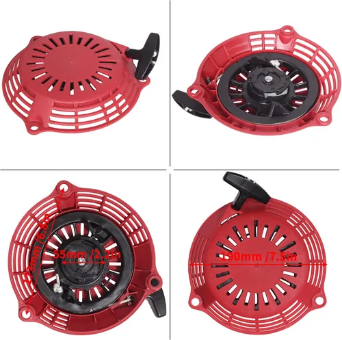 Miniatura 2 de Gashwer Arrancador de retroceso compatible con Honda GC 130/160 GCV 130/160 4hp 5hp 6hp 6.5hp EN2000 Hru19 GC135 GC160 piezas motor generador Rojo