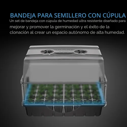 Miniatura 2 de AC Infinity Cúpula de Humedad, Kit de Germinación de Alta Resistencia con Cúpula de 3 mm de Grosor, Bandeja Resistente con Goteo, Bandeja