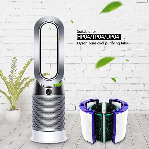 Miniatura 5 de Filtros HEPA verdaderos para Dyson HP04 TP04 DP04 TP05 DP05 DP05 Sellados Dos Etapas 360° Filtro de carbón activado por ventilador fresco puro 2