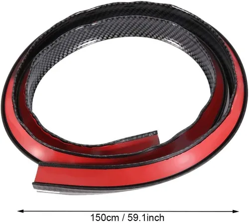 Miniatura 9 de Recorte de arco de rueda de fibra de carbono - Tira de cejas negra para la mayoría de los autos
