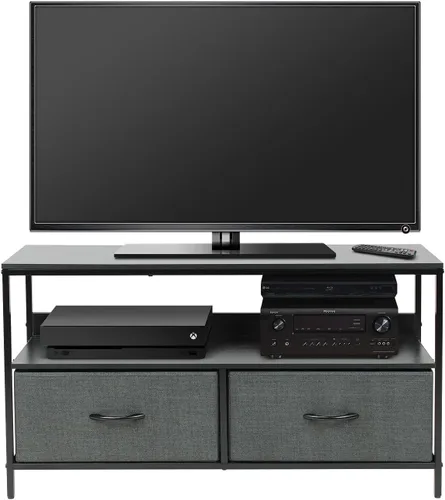 Miniatura 10 de Sorbus Mueble para TV con 2 cajones, baúl elevador de televisión con almacenamiento, muebles de dormitorio, sala de estar, armario y dormitorio Gris