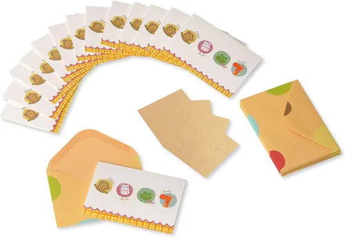 Miniatura 2 de Papyrus Tarjetas de agradecimiento para baby shower con sobres, animales (14 unidades)