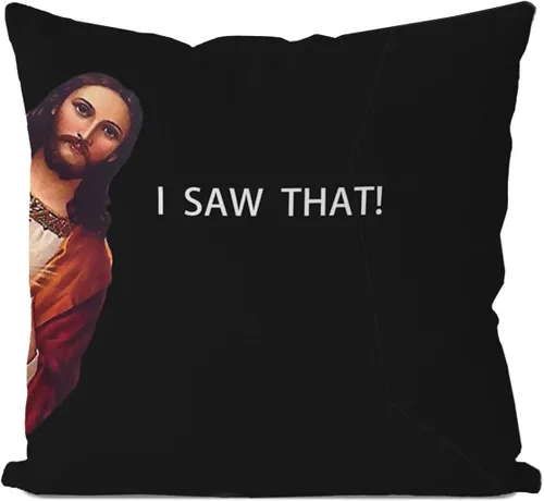 Miniatura 8 de IWXYI Funda de almohada divertida - Vi esa funda de almohada 18x18, funda de almohada decorativa con frases divertidas para decoración del hogar
