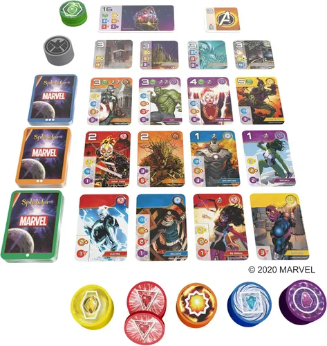 Miniatura 7 de Asmodee Juego de mesa Marvel Splendor: une héroes y gemas en una aventura de estrategia épica, juego familiar para niños y adultos, a partir de 10