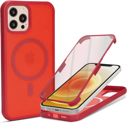 Miniatura 25 de Funda magnética para iPhone 12 mini con protector de pantalla integrado, compatible con MagSafe, para Apple 12 Mini, fundas de cuerpo completo