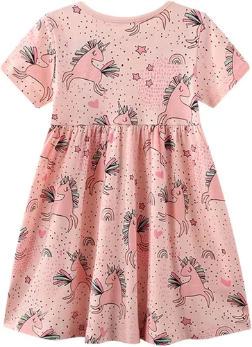 Miniatura 2 de FKKFYY Vestidos casuales de verano para niñas de 2 a 7 años