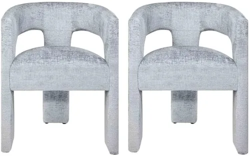 Miniatura 19 de Jofran Gwen - Silla decorativa tapizada de jacquard, moderna silla escultórica de felpa de lujo para comedor o sala de estar, sillas para sala