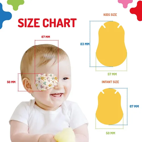 Miniatura 3 de Opthopatch Parches oculares para bebés – Adhesivo extra sensible – Diseño para niñas [Serie I] – 70 unidades + 2 gráficos de recompensa