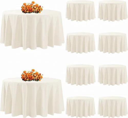 Miniatura 15 de Paquete de 6 manteles rectangulares de 60 x 102 pulgadas, manteles rectangulares para mesas de 6 pies, resistentes a las manchas y a las arrugas