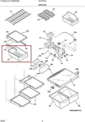 Miniatura 2 de Repuesto de sartén para Frigidaire FFHT2126PS2 FFTR1715LWH FRT18S6JW0 FRT21IL5DWH FRT18S6AWA FGHT1844KF1 LFHT1817LB9 FFHT1832TS0 GLRT13TEB1 GLRT866