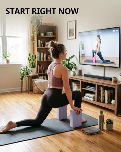 Miniatura 7 de Trideer - Bloques de yoga (paquete de 2), bloques de espuma suave antideslizantes con bordes biselados para alineación y estiramiento en yoga