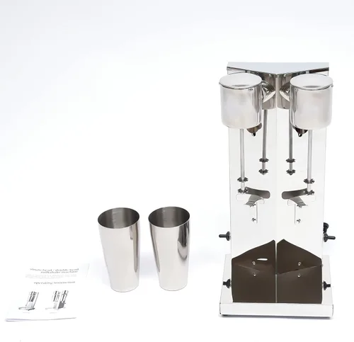 Miniatura 9 de Gdrasuya10 Máquina comercial de sacudida de leche, acero inoxidable doble cabeza eléctrica silenciosa máquina de batido de leche con taza de 27.1 fl