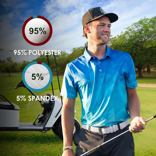 Miniatura 3 de YATTA GOLF - Camiseta polo de golf de alto rendimiento para hombre
