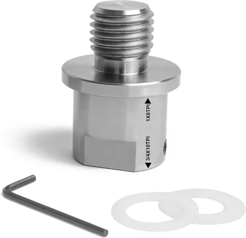 Miniatura 10 de Adaptador de rosca macho de 1-1/4 "x 8TPI a 1" x 8TPI Macho, para torno de madera con rosca de husillo de 1-1/4 "x8TPI, adaptador de husillo