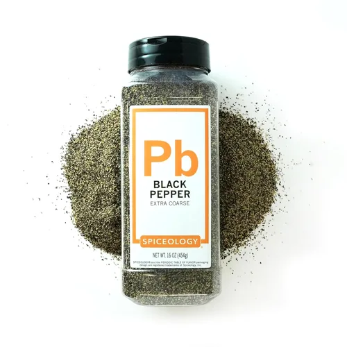 Miniatura 3 de Spiceology - Pimienta negra extra gruesa - Uso en: carne de res, cerdo, pollo, pescado, caza o verduras - 16 pimienta molida de malla - Pimienta a