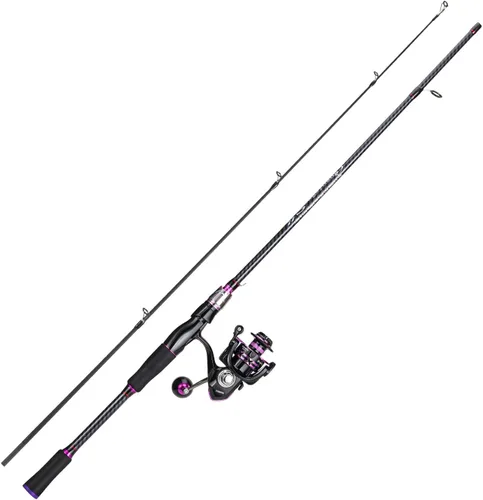 Miniatura 2 de Sougayilang Combos de pesca giratorios, carbono y fibra de vidrio, cañas de pescar de 2 piezas con carrete giratorio de tamaño 2000 - 6 pies 0