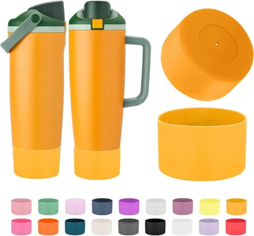 Miniatura 17 de Mity rain 2 piezas de botas protectoras de silicona para botellas y vasos FreeSip Sway de Owala de 30 oz y 40 oz - Accesorios para owala, mejora