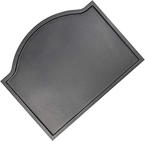 Miniatura 2 de Diseño liso de hierro fundido con acabado negro mate, respaldo decorativo tradicional, pequeño