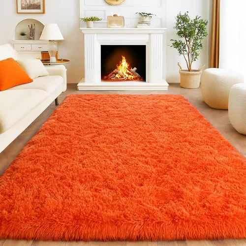 Miniatura 121 de Awaytail Alfombra Esponjosa Lavable 2x3 Pies, Pura Negra Alfombra para Silla de Escritorio Antideslizante, Alfombra Supersuave para Niños