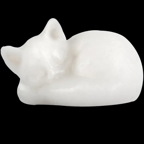 Miniatura 8 de Estatua de cristal de gato de obsidiana negra de 2 pulgadas, decoraciones de gato de cristal curativo, obsidiana tallada a mano pulida, figuras