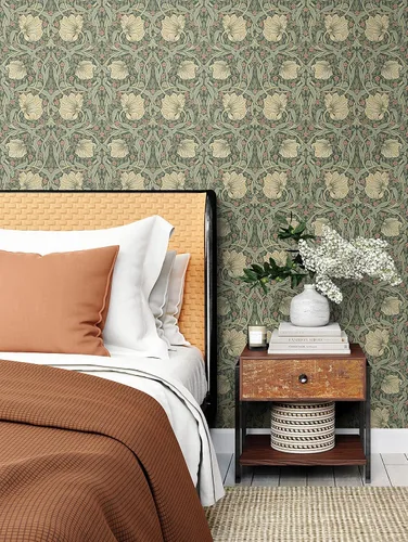Miniatura 4 de NextWall - Papel pintado floral de pimpernel de pelar y pegar (Gardenia y Salvia)