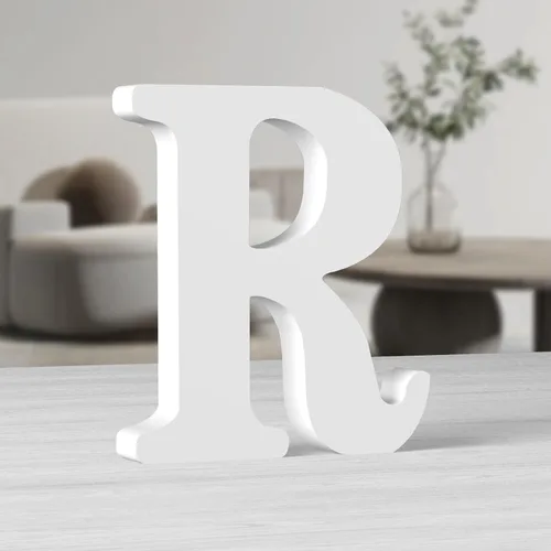 Miniatura 18 de AOCEAN Letras de madera grandes blancas de 10 pulgadas, letras de madera sin terminar para decoración de pared, letras decorativas de pie