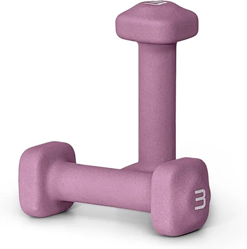 Miniatura 69 de Tone Fitness Pares de Mancuernas de Pesas de Neopreno con Cabeza Cuadrada Antirrodamiento Múltiples Opciones Azul