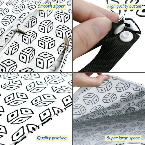 Miniatura 2 de 2 bolsas impermeables reutilizables para ropa de bebé, ropa de gimnasio, bolsas de viaje, lavables, playa, piscina, trajes de baño, bolsillos