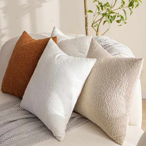 Miniatura 3 de Juego de 2 fundas de almohada neutras para otoño, 18 x 18 pulgadas, color beige, para cama, almohadas decorativas para sofá