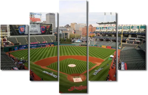 Miniatura 27 de Arte para pared, lienzo para estadio deportivo, arte para pared, diseño de campo de Wrigley en Chicago, pinturas de Chicago, impresiones sobre
