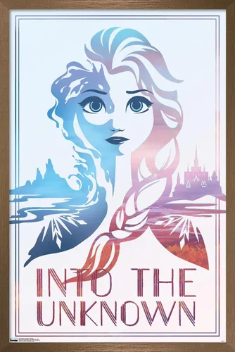 Miniatura 16 de Trends International Disney Frozen 2 - Póster de pared con texto en inglés "Into the Unknown", 14.725 x 22.375 pulgadas, versión enmarcada de madera