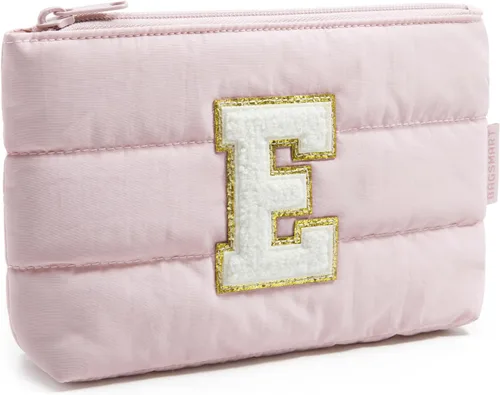 Miniatura 28 de BAGSMART Pequeña bolsa de maquillaje, neceser portátil esponjoso con cierre de cremallera con encanto, organizador de viaje resistente al agua
