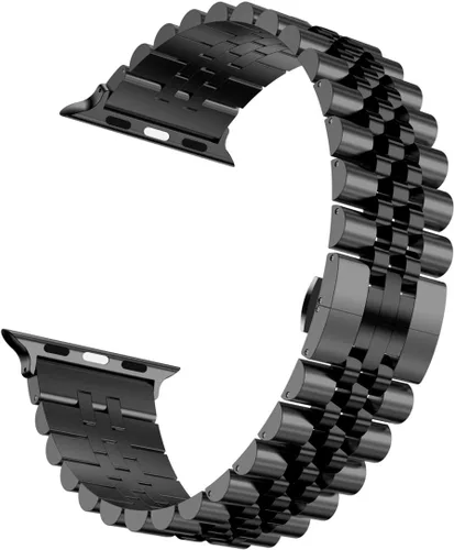Miniatura 2 de Wolait Compatible con Apple Watch Ultra 3/Ultra 2 Band 49mm 46mm 45mm 44mm 42mm, Correa pesada de acero inoxidable iWatch con cierre plegable
