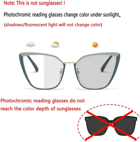 Miniatura 5 de Gafas multifocales progresivas, gafas de sol transición para mujer, gafas de lectura fotocromáticas, puntos para lector cerca de lejos